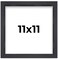 Square Shadow Box 3/4" Depth Black Picture Frame - UV Acrylic, Backing, Hanging Hardware